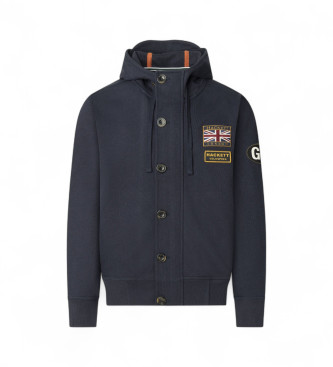 Hackett London Casaco com capuz Heritage Rally azul-marinho