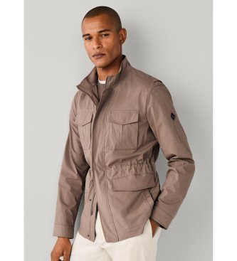 Hackett London Chaqueta De algodón beige