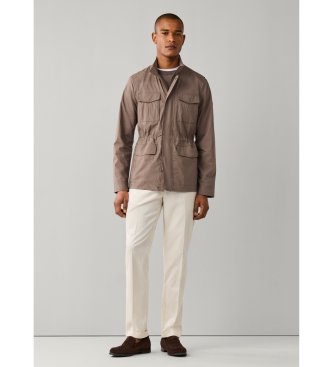 Hackett London Chaqueta De algodón beige