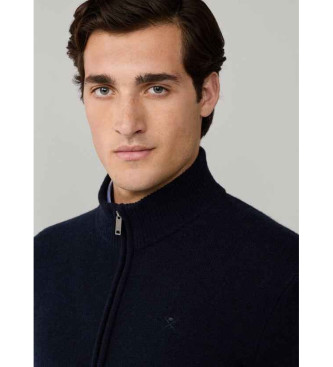 Hackett London Hzip Wool Jacket marinbl