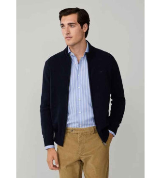 Hackett London Hzip Wool Jacket marinbl
