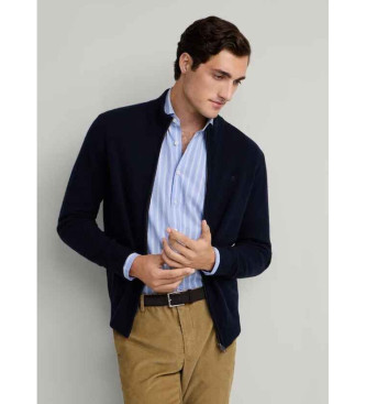 Hackett London Hzip Wool Jacket marinbl
