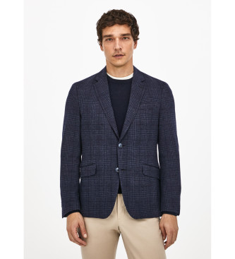 Hackett London Knitted Pow Knit Jacket navy