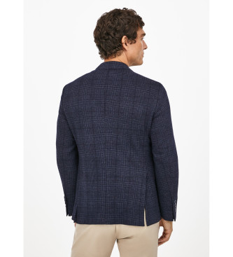 Hackett London Knitted Pow Knit Jacket navy