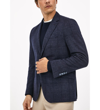 Hackett London Knitted Pow Knit Jacket navy