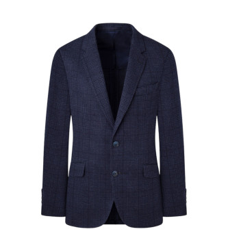Hackett London Knitted Pow Knit Jacket navy