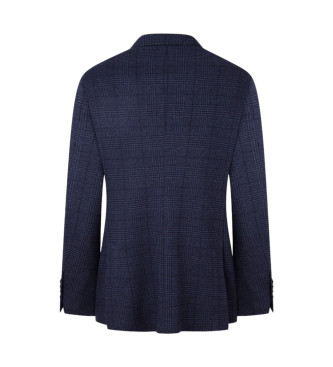 Hackett London Knitted Pow Knit Jacket navy