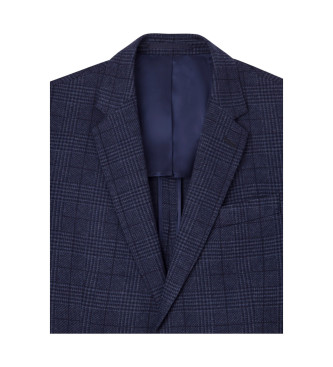 Hackett London Knitted Pow Knit Jacket navy