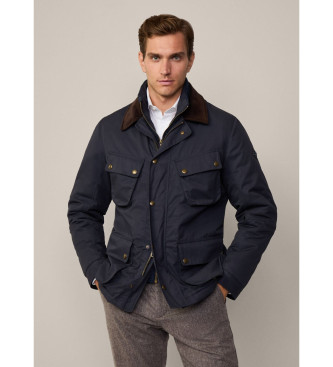 Hackett London Kurtka Drywax 4 navy