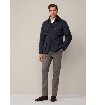 Hackett London Kurtka Drywax 4 navy