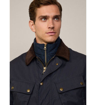 Hackett London Drywax 4 jacka marinbl