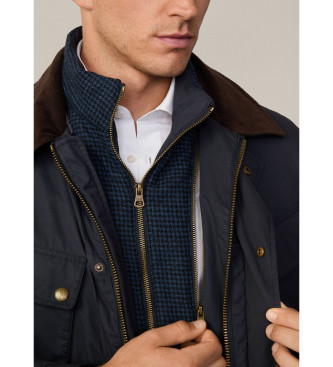 Hackett London Drywax 4 jacka marinbl