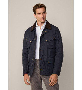 Hackett London Drywax jacka marinbl