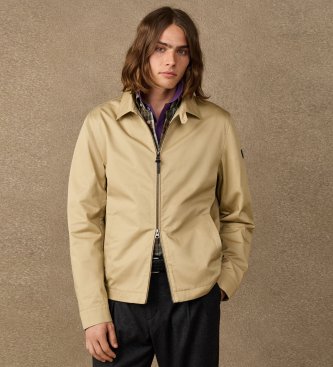 Hackett London Beige Harrington-Jacke