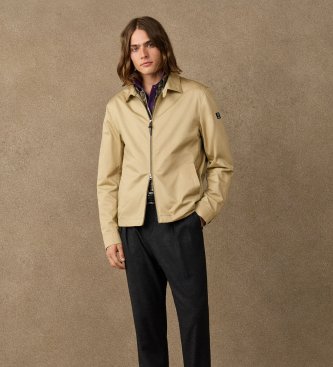 Hackett London Beige Harrington-Jacke