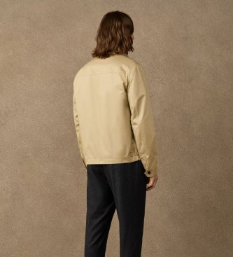 Hackett London Beige Harrington-Jacke