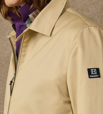 Hackett London Beige Harrington-Jacke