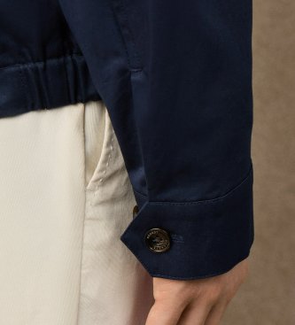 Hackett London Marineblaue Harrington-Jacke