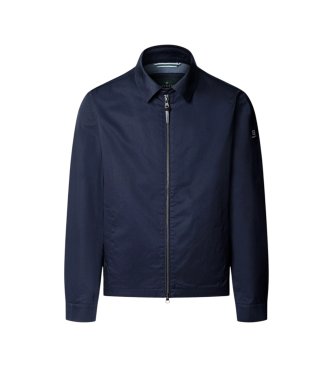 Hackett London Marineblaue Harrington-Jacke
