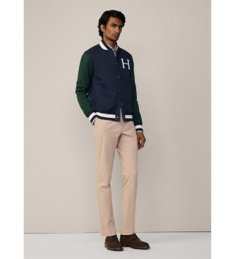 Hackett London Heritage H Btn Varsity Jacket navy, grn