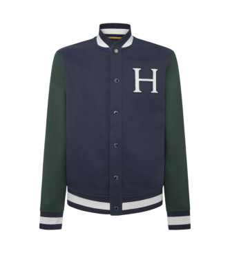 Hackett London Chaqueta Heritage H Btn Varsity marino, verde