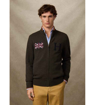 Hackett London Heritage Rally Fzip Jacket green