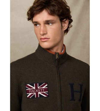 Hackett London Heritage Rally Fzip Jacket green