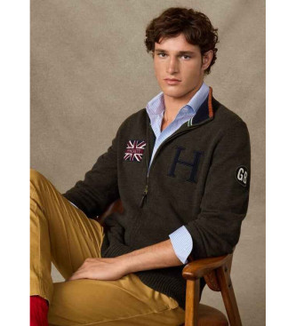 Hackett London Heritage Rally Fzip Jacket green