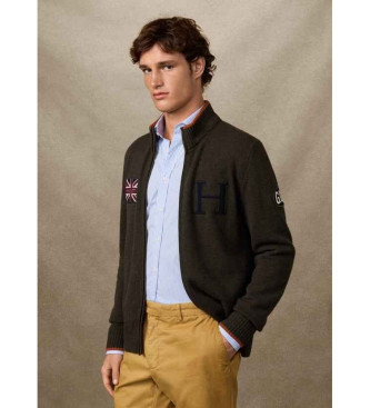 Hackett London Heritage Rally Fzip Jacket green