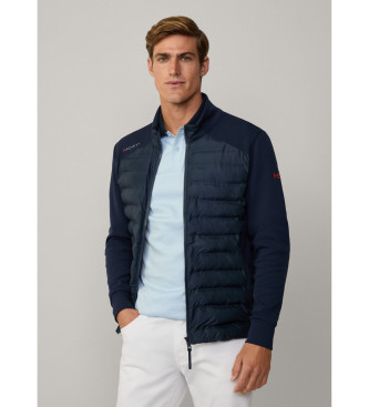 Hackett London Hybrid Steppjacke Fz blau