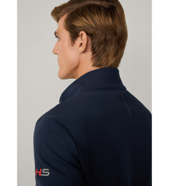 Hackett London Hybrid Steppjacke Fz blau