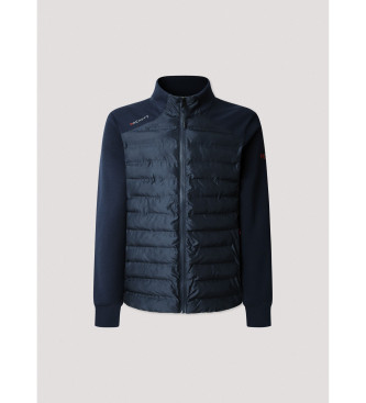 Hackett London Hybrid Quilt Fz Jacket blue