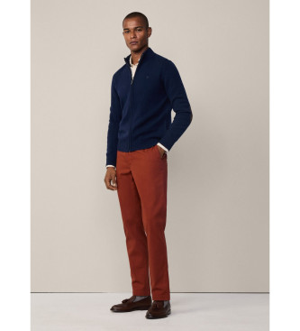 Hackett London Wollen jas met marine ritssluiting