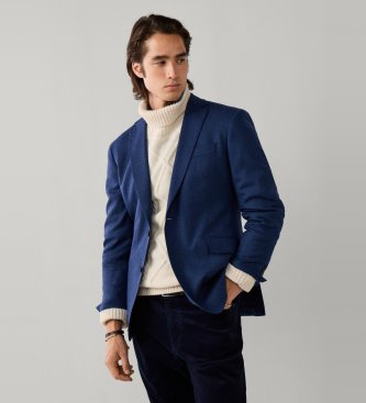Hackett London Chaqueta Performance Flannel azul