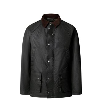 Hackett London Giacca sahariana di cotone cerato verde