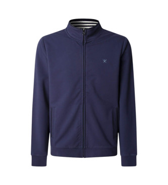 Hackett London Gestreepte kraag jas blauw