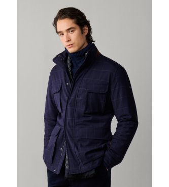 Hackett London Casaco Tailored Wpane Velo marinho