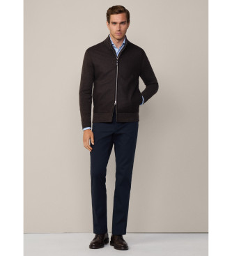 Hackett London Braune gewebte Jacke