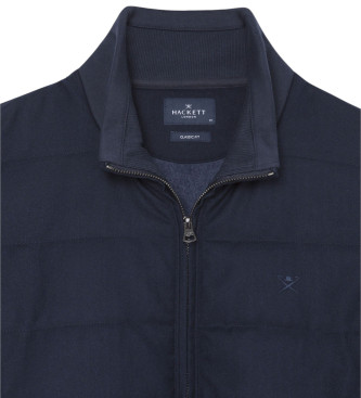 Hackett London Giacca trapuntata in tessuto blu scuro