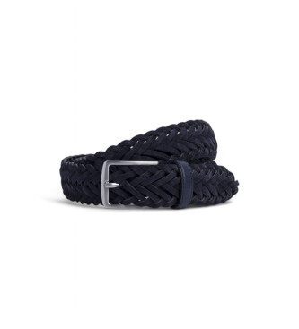 Hackett London Ceinture en cuir tress marine