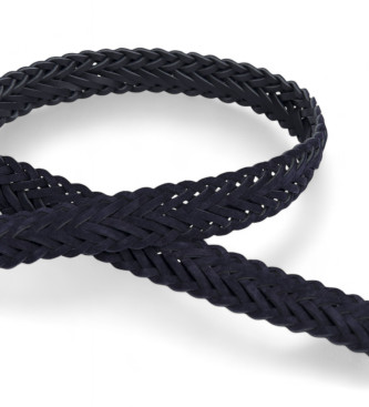 Hackett London Ceinture en cuir tress marine