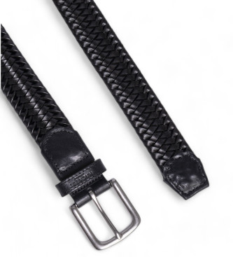 Hackett London Ceinture en cuir Tubul noir