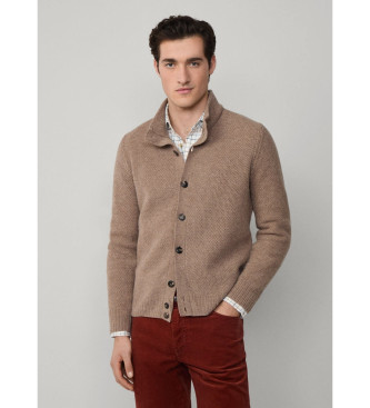 Hackett London Honingraat vest beige