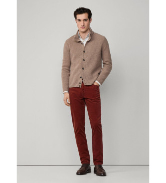 Hackett London Honingraat vest beige