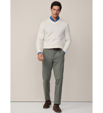 Hackett London Pantalon vert Doeskin