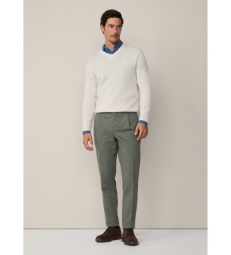 Hackett London Pantalon vert Doeskin