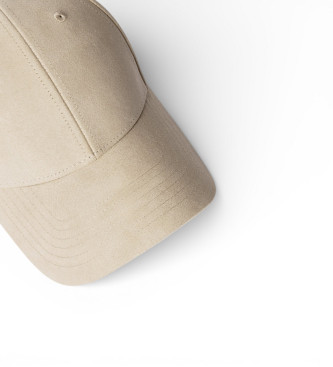 Hackett London Casquette en daim beige