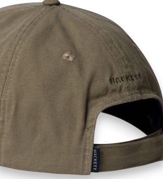 Hackett London Cappello Washed Brolly verde muschio