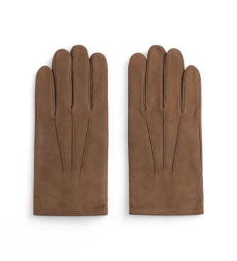 Hackett London Guantes de Piel Touch marrn