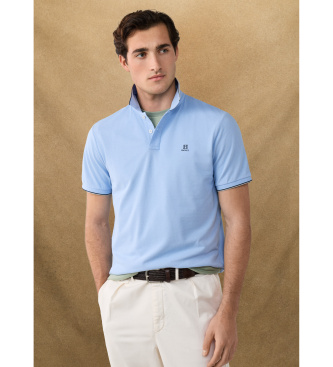 Hackett London Heritage Tipped polo shirt blue